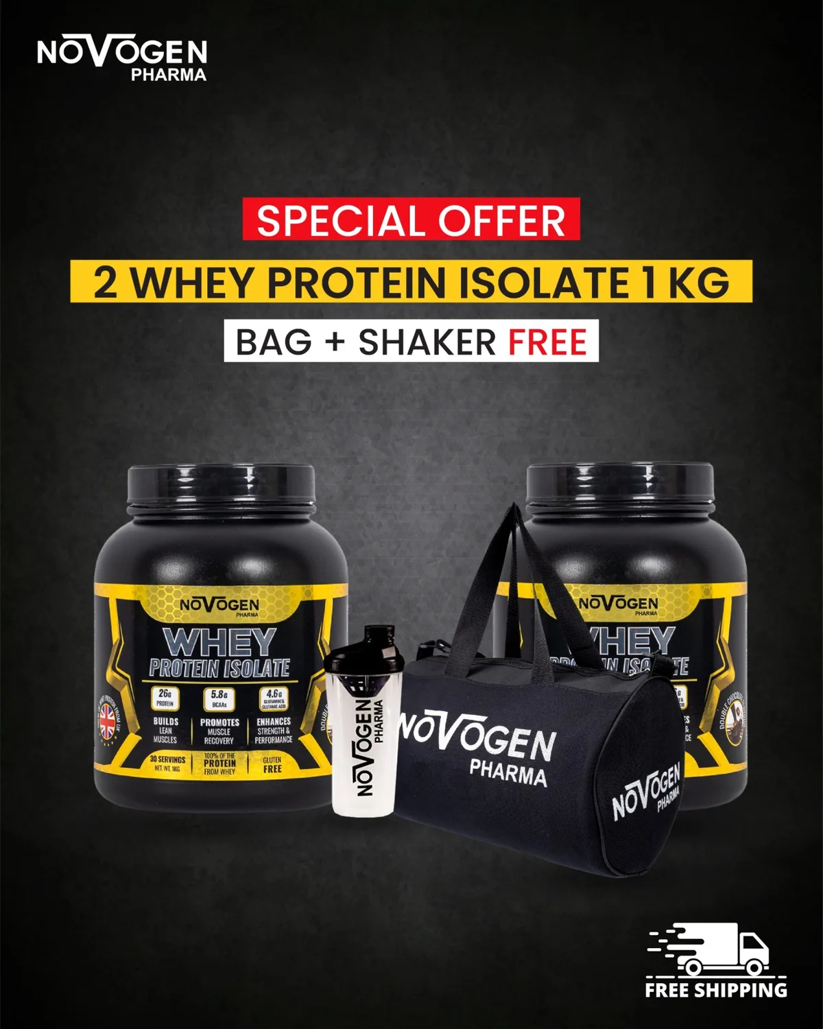 2 Whey Protein Isolate-30 Servings
