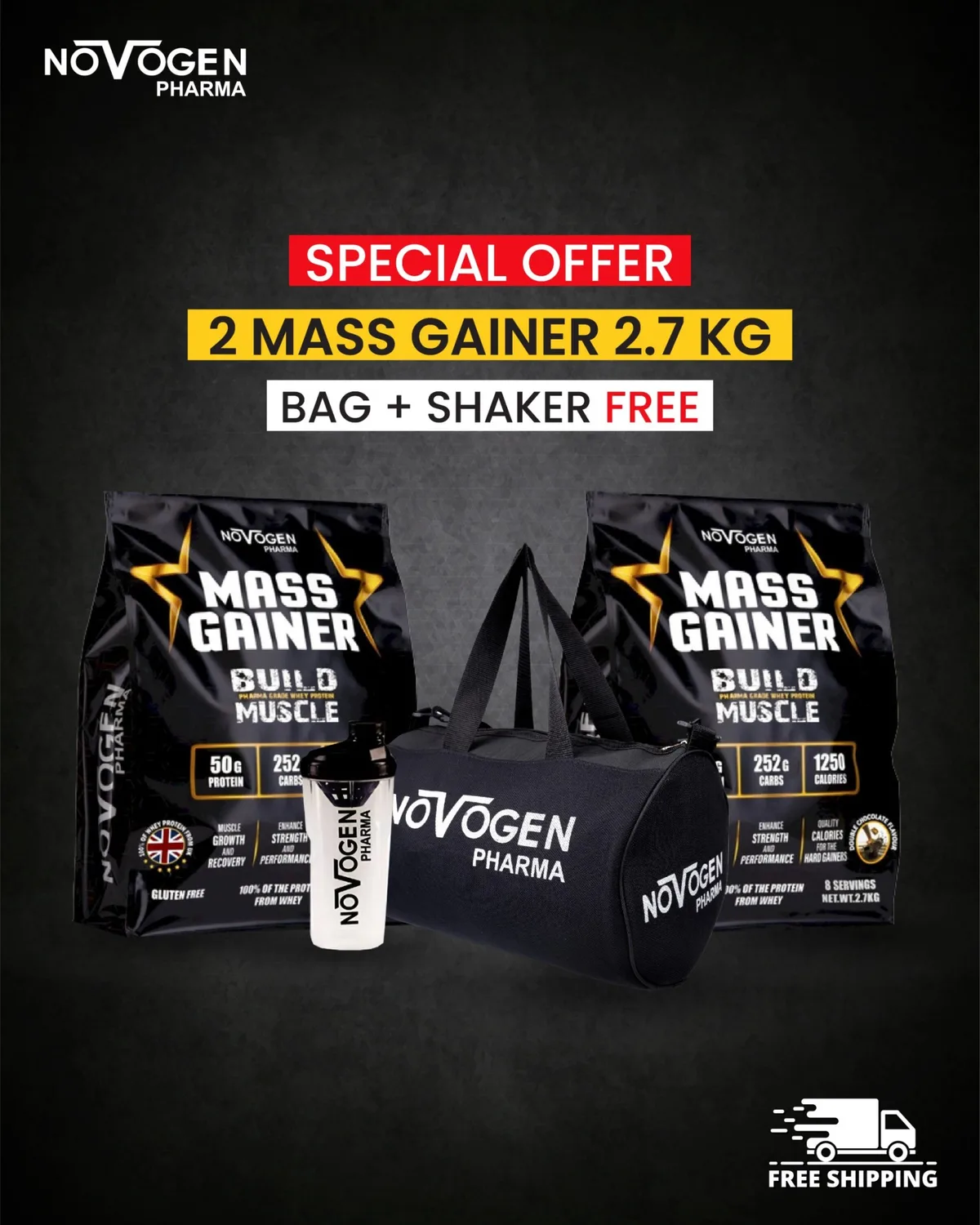 Mass Gainer Offer 2.7 KG-8 Servings